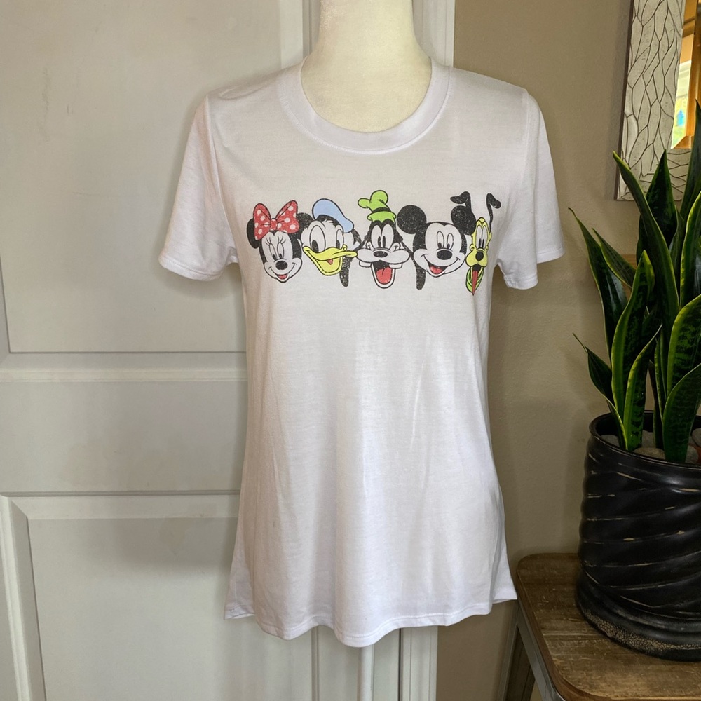 Disney Fab Five Mickey Goofy Minnie Crew Shirt